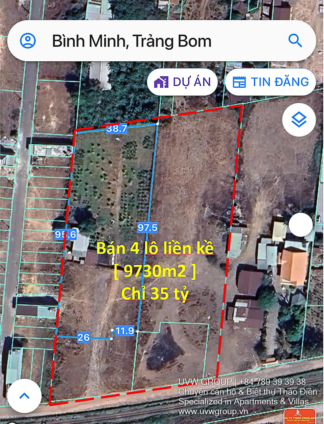 Land for Sale in Trang Bom – Dong Nai | 9,730m² | $1.4M | 4 Adjacent Plots