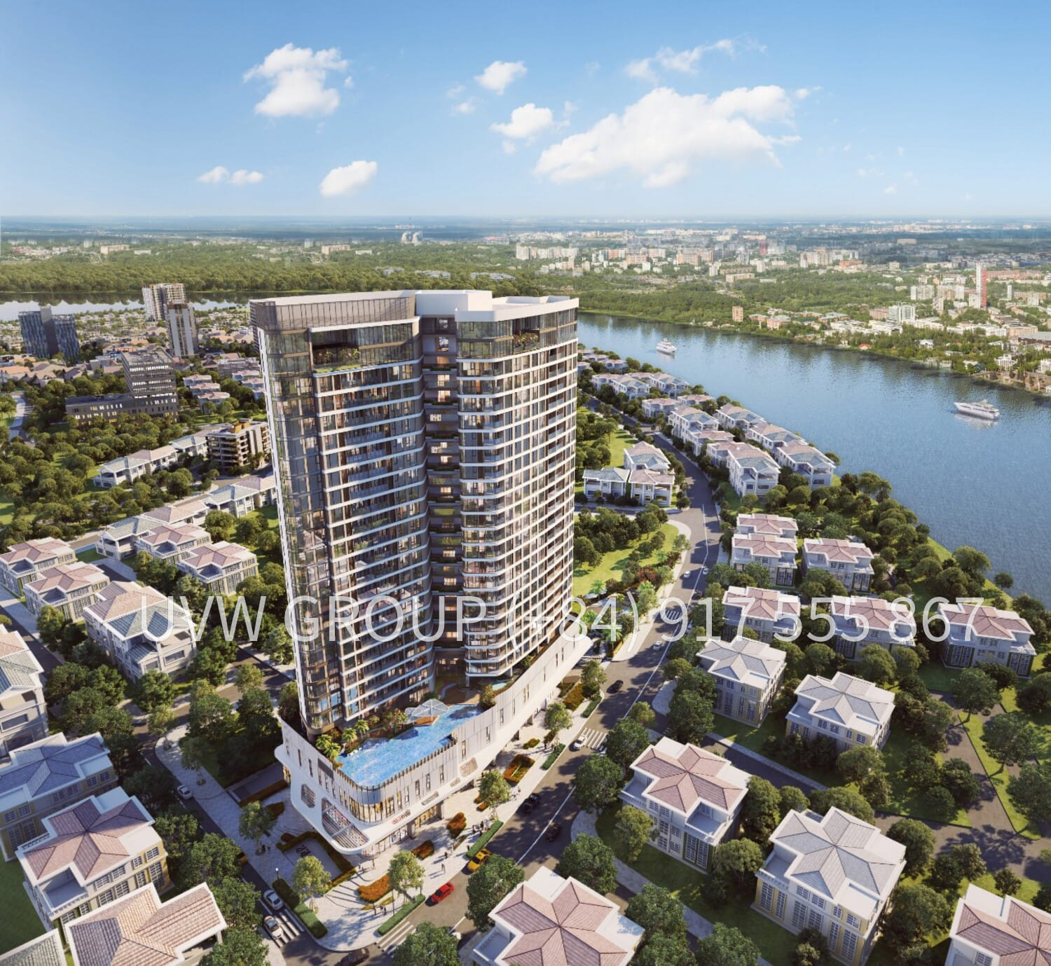 Cho thuê căn hộ Thảo Điền Green | 2PN | 86m² | $1,400 bao gồm phí