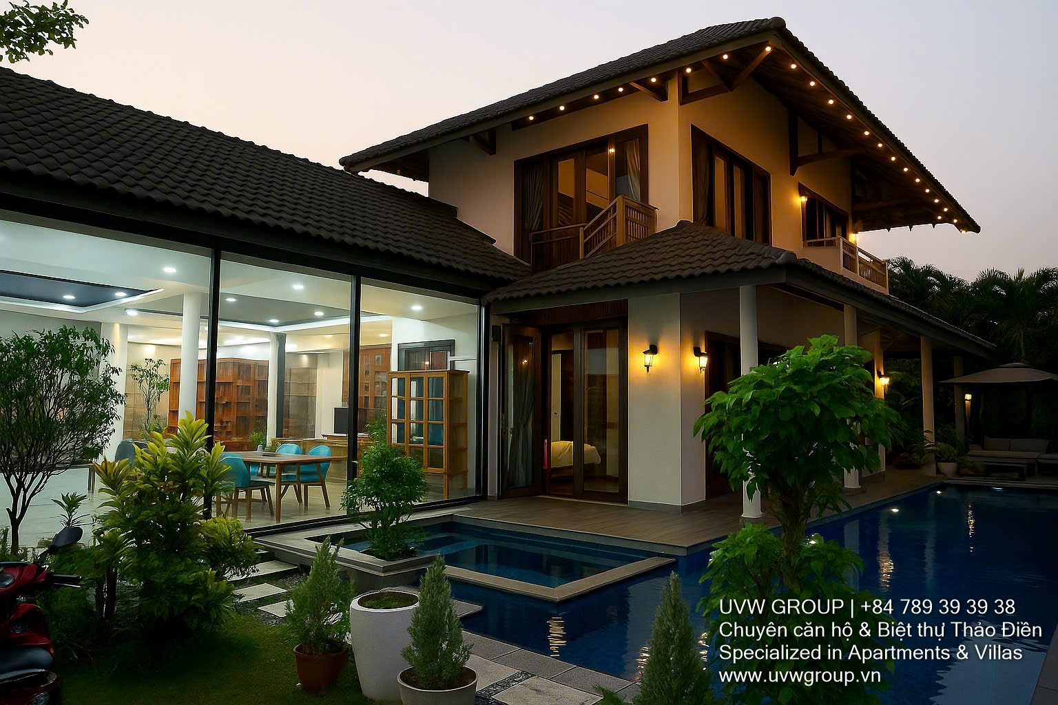 Bali-Inspired Villa for Sale in Truong Tho, Thu Duc City | 6 Bedrooms | Saltwater Pool | $2.24 Million