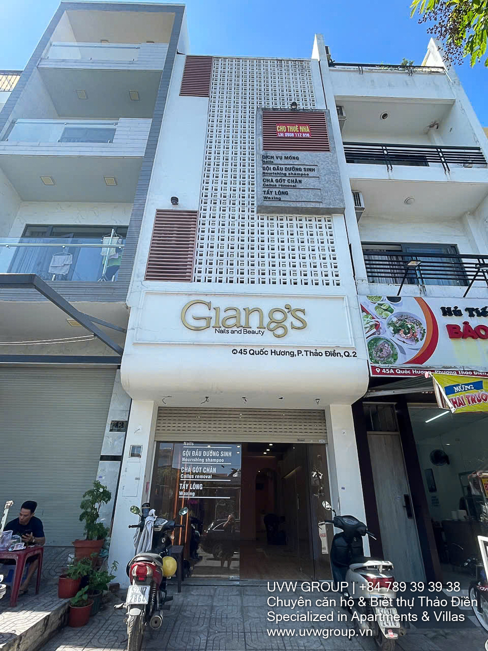 House for Rent 45 Quoc Huong Thao Dien | 5BR | $2,400 | Wide Sidewalk