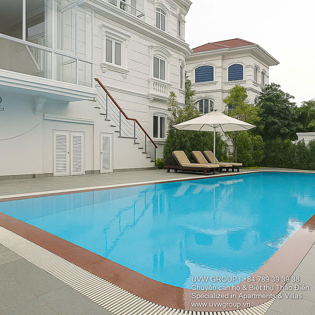 Biệt thự yên tĩnh cho thuê tại Thảo Điền | 4PN + Phòng học | 360m² | $4,000