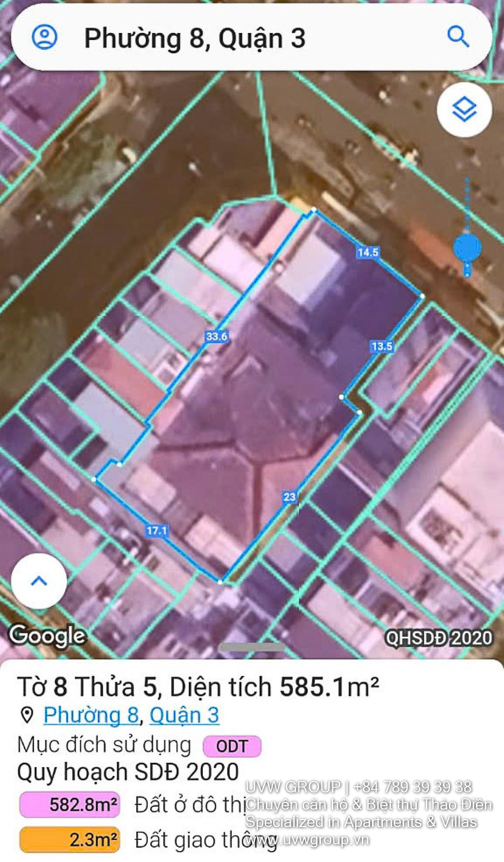 Premium Land for Sale on Hai Ba Trung Street, District 3 – 585m² | $11.7M